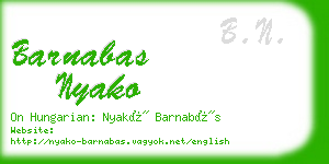 barnabas nyako business card